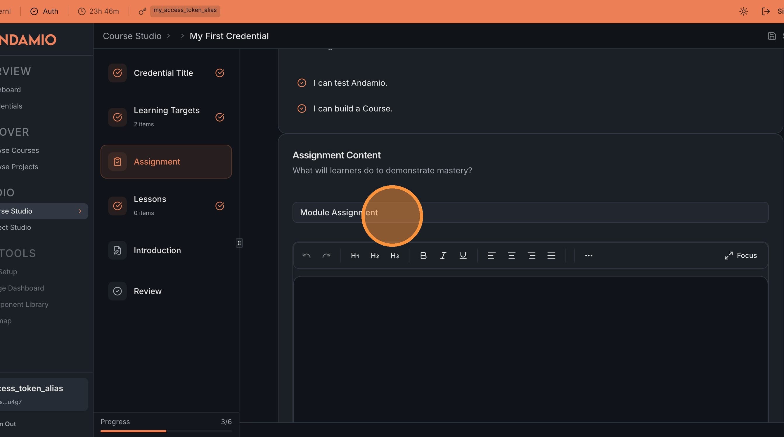 Add assignment title