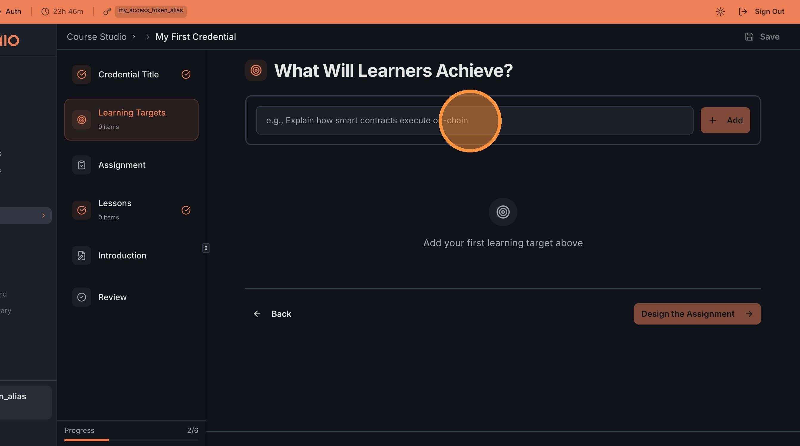 Add Student Learning Targets