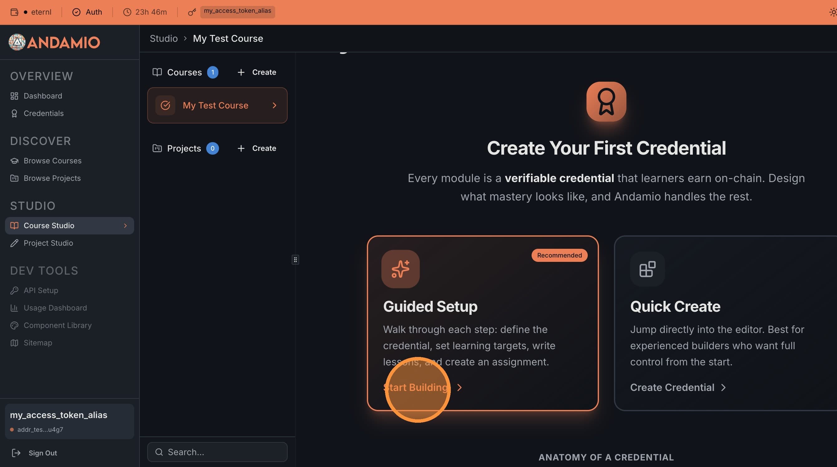 Click Start Building