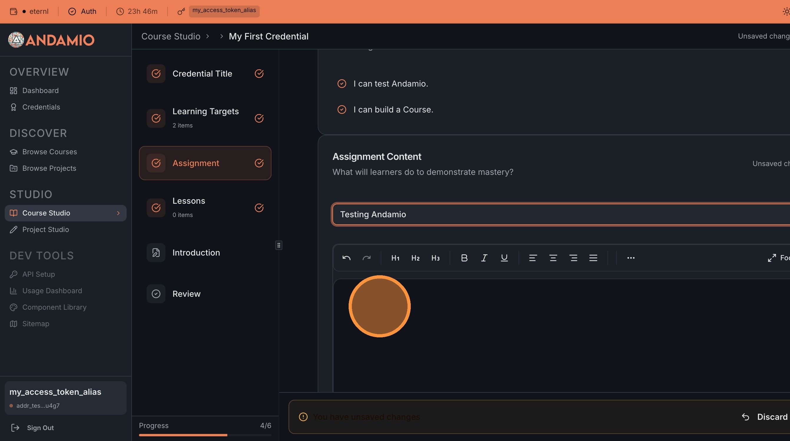 Write assignment content