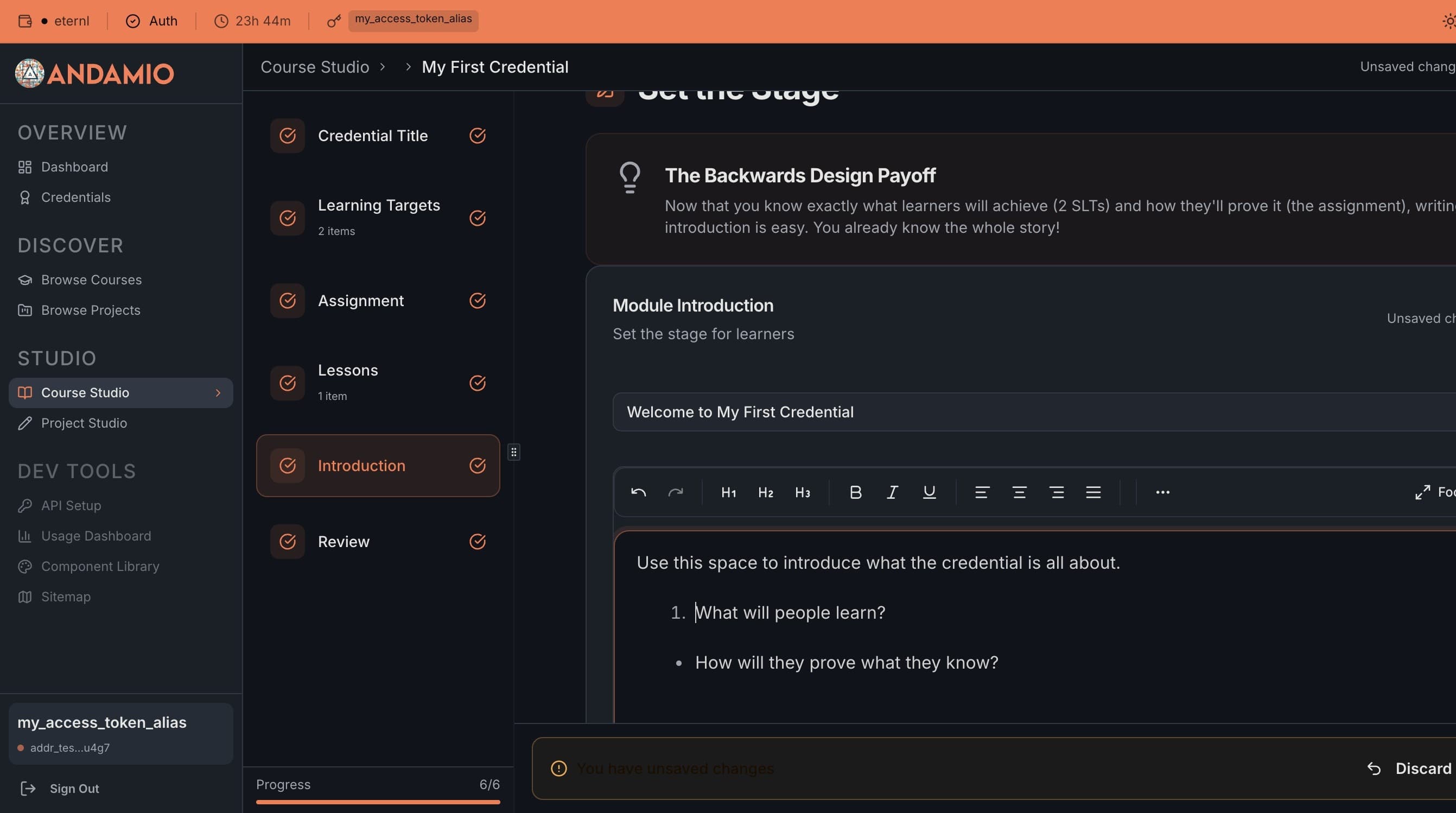 Explain what learners will accomplish